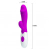 Króliczek wibrator z sex masażerem 19cm 30 trybów